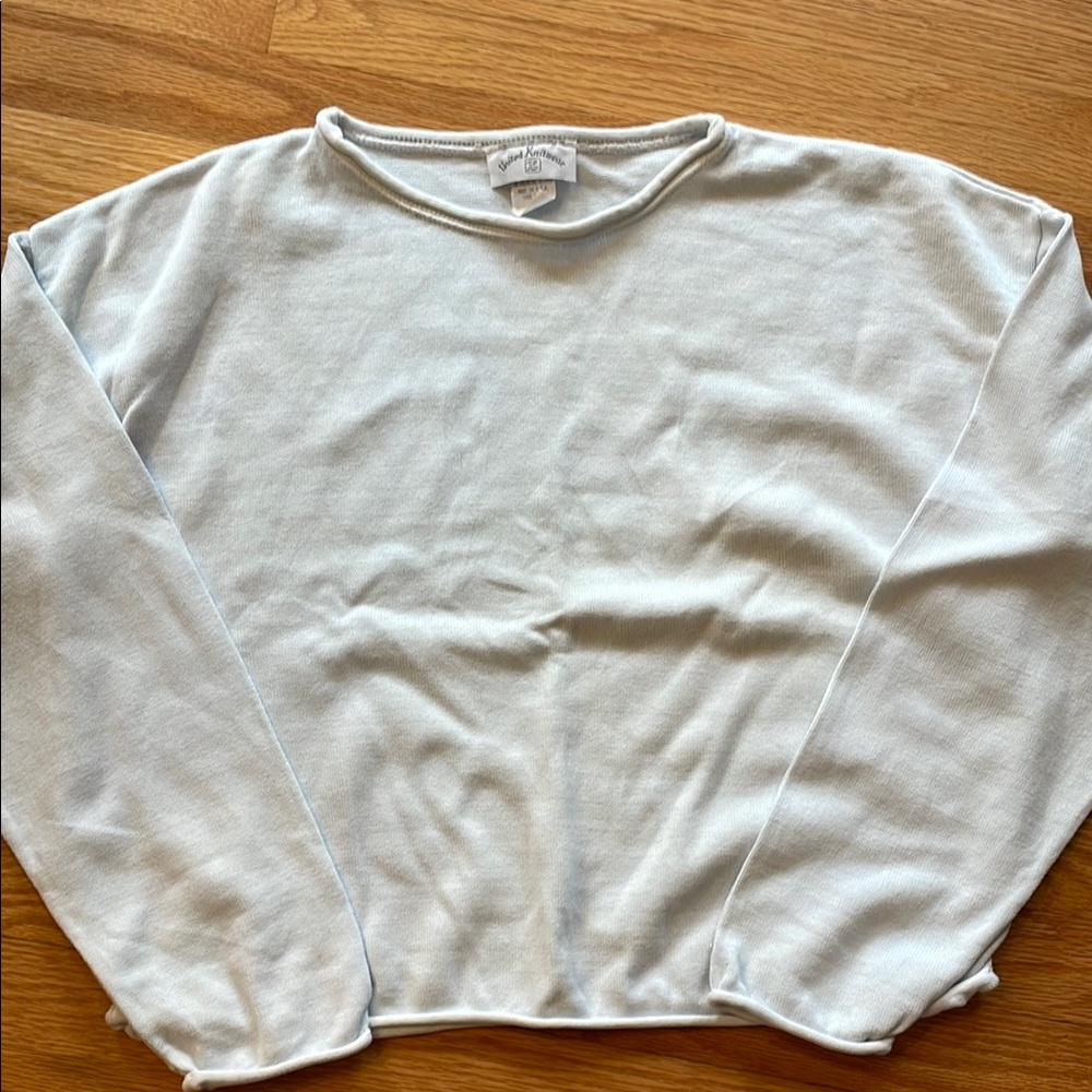 Light Blue Long sweatshirt Top